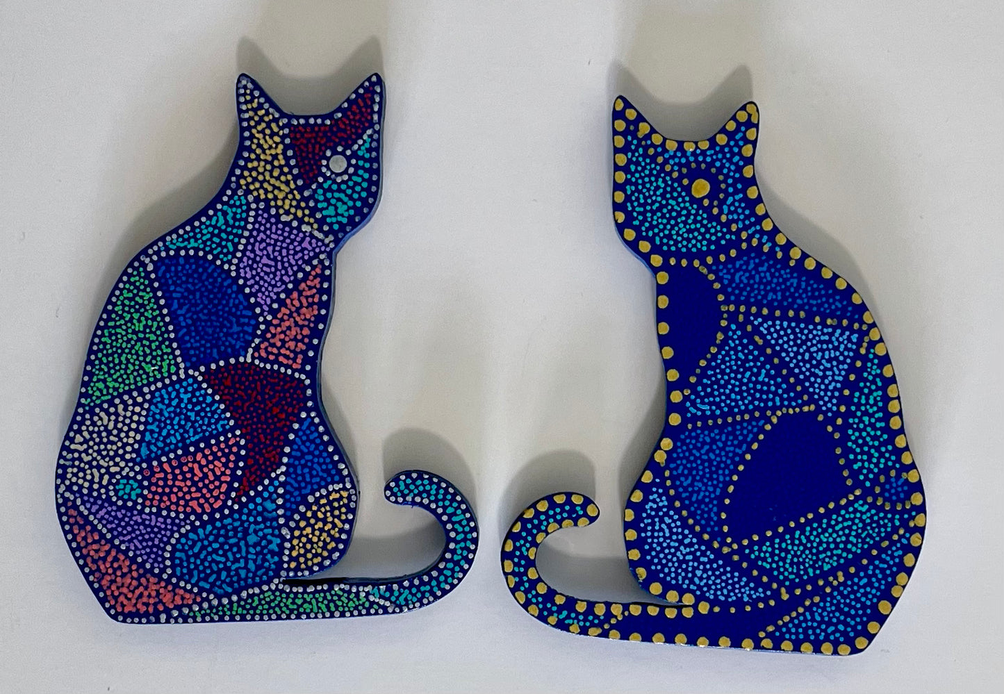 Mosaic Cat Magnets 3.5 in.