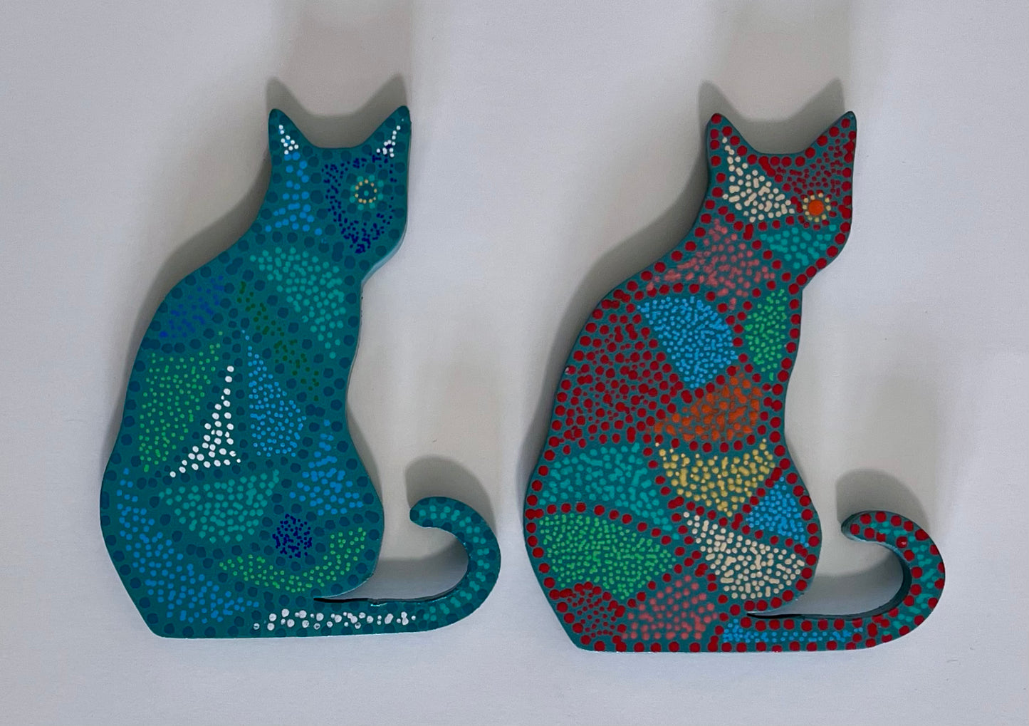 Mosaic Cat Magnets 3.5 in.