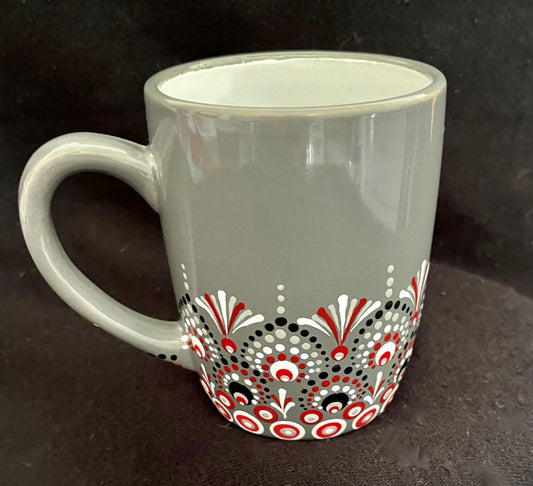 Scarlet & Gray Pattern mug