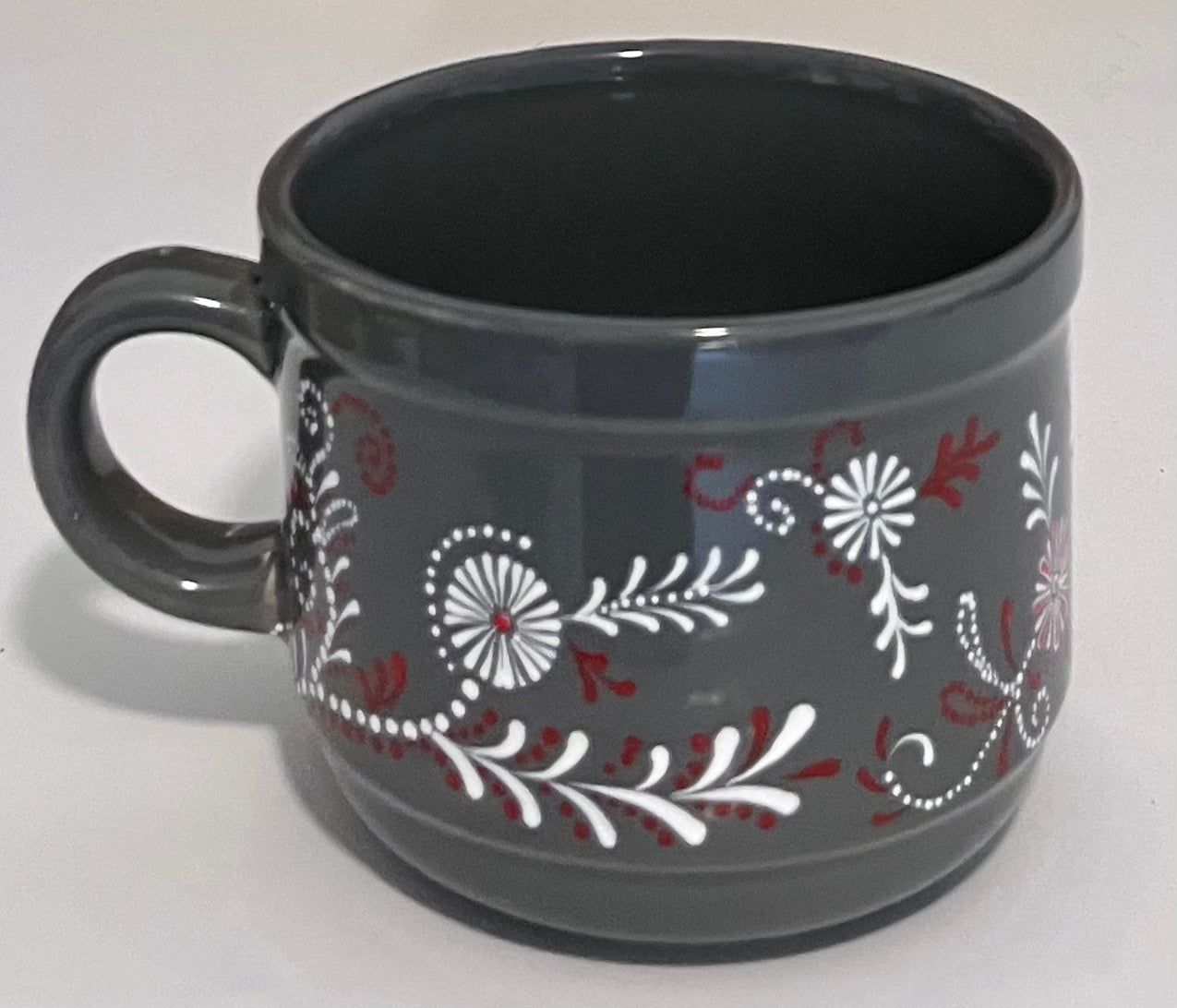 Floral Soup Mug for Buckeye Fans