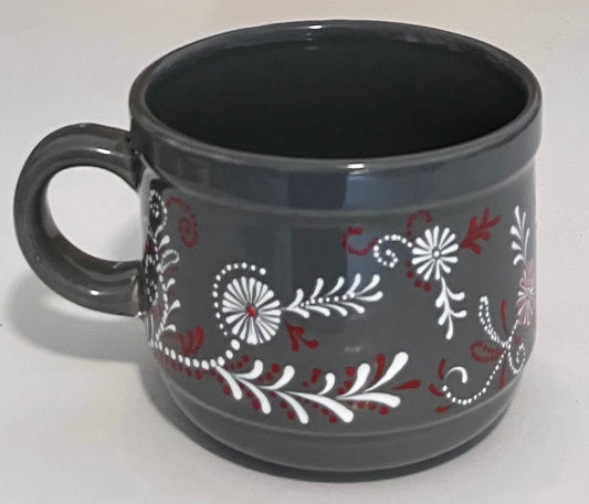 Floral Soup Mug for Buckeye Fans