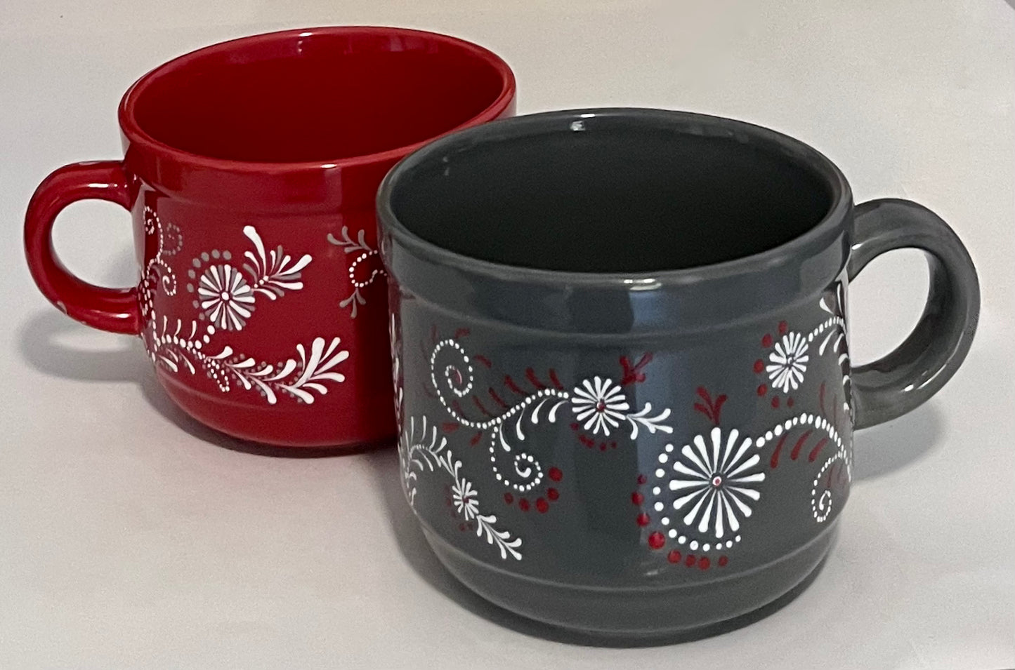 Floral Soup Mug for Buckeye Fans