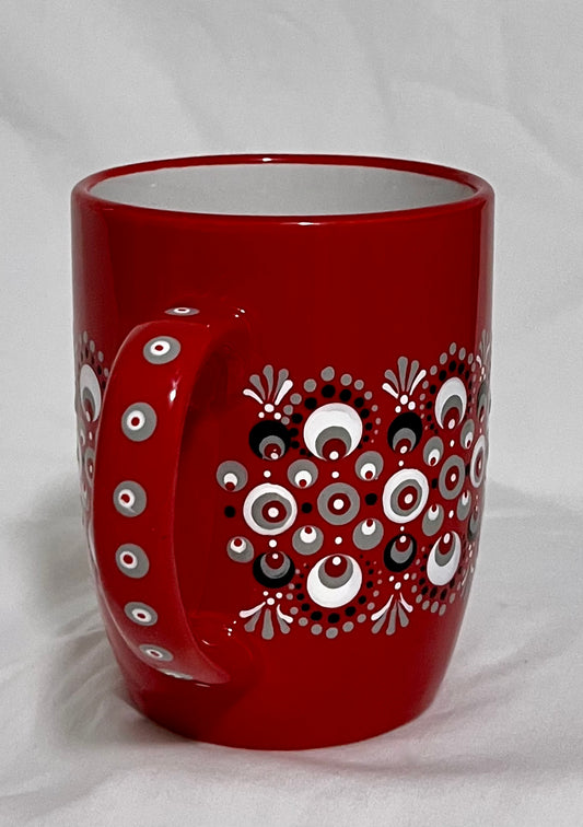 Scarlet & Gray Pattern mug