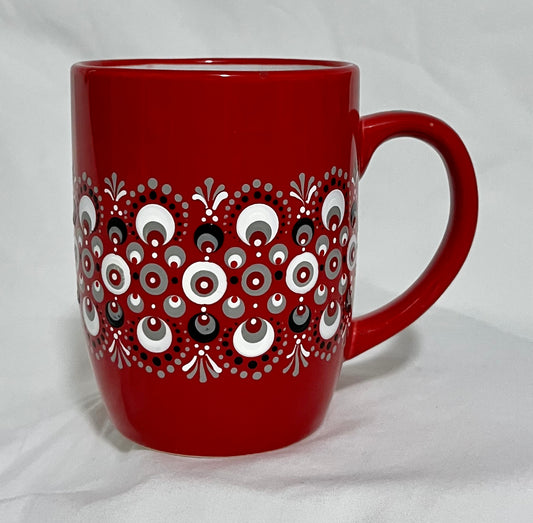 Scarlet & Gray Pattern mug