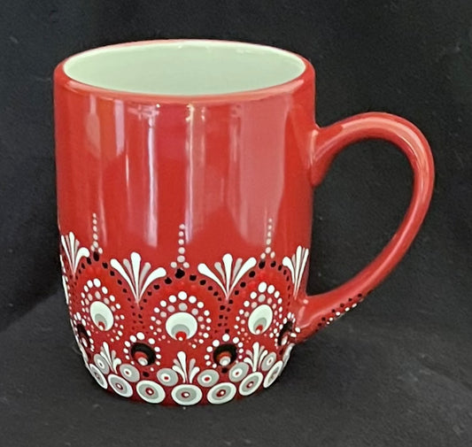Scarlet & Gray Pattern mug