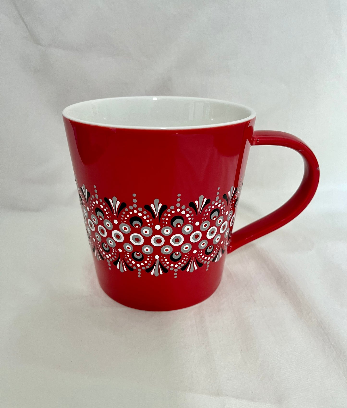 Scarlet and Grey Mandala mug