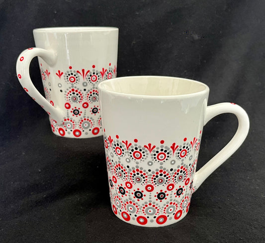 Scarlet & Gray Pattern mug