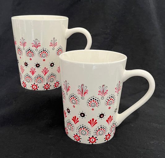 Scarlet & Gray Pattern mug