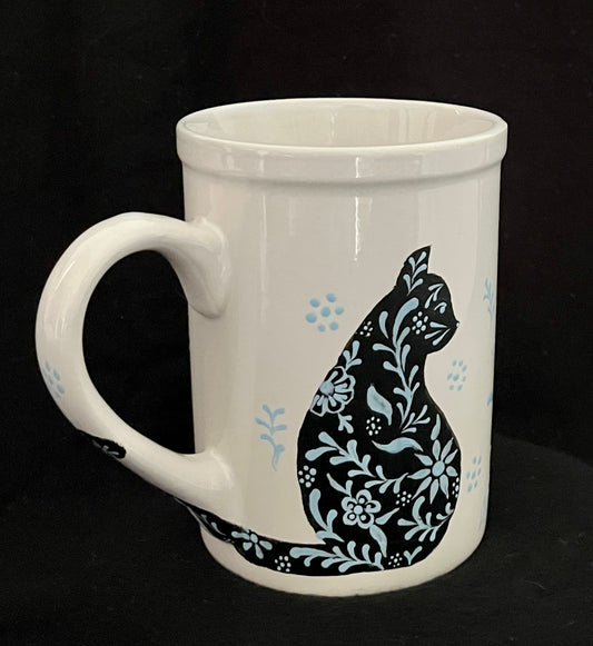Damask Cat Mugs