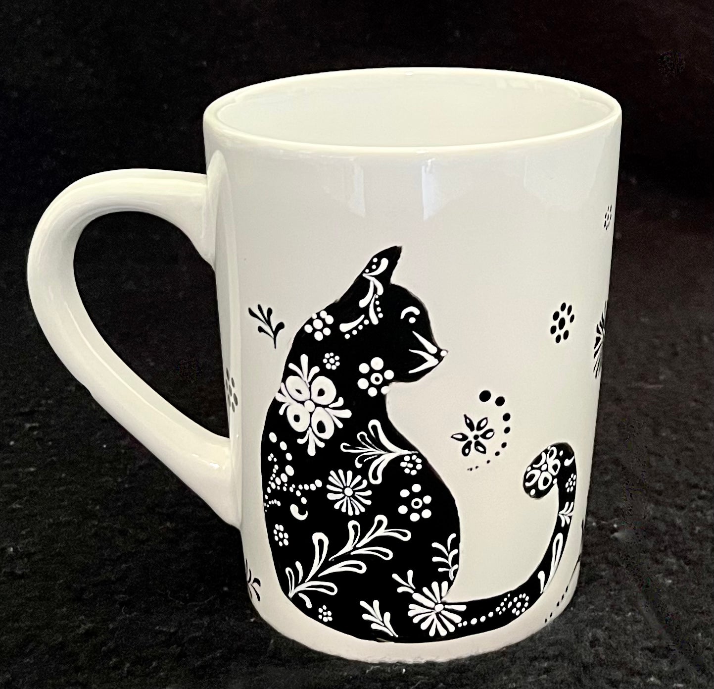 Damask Cat Mugs