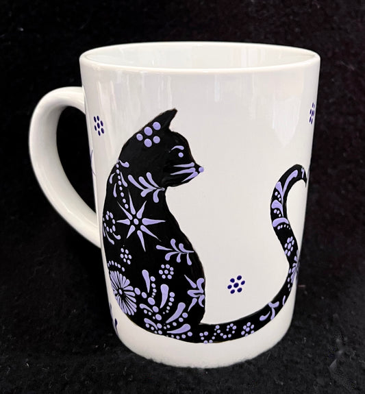 Cat Mug - Heart Tail, Lavender