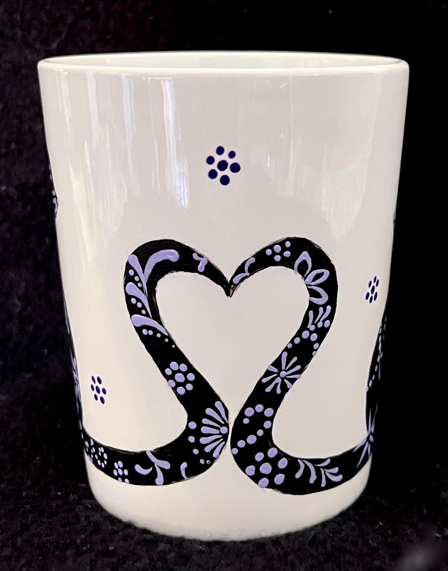 Cat Mug - Heart Tail, Lavender