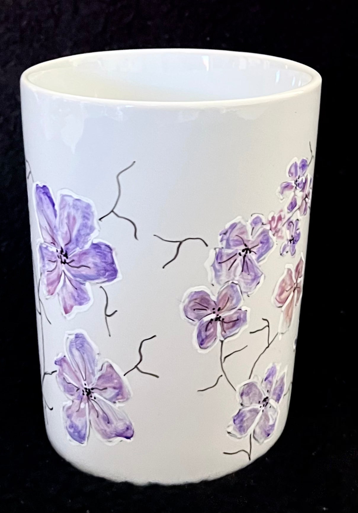 Floral mug - Lilac