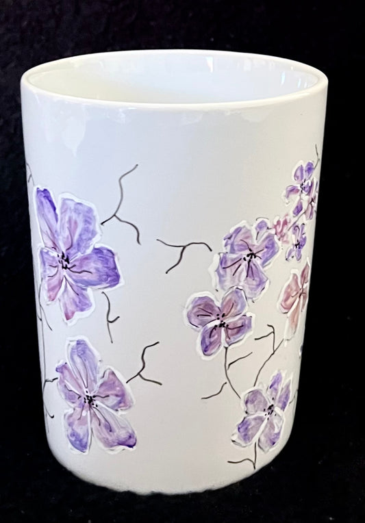 Floral mug - Lilac