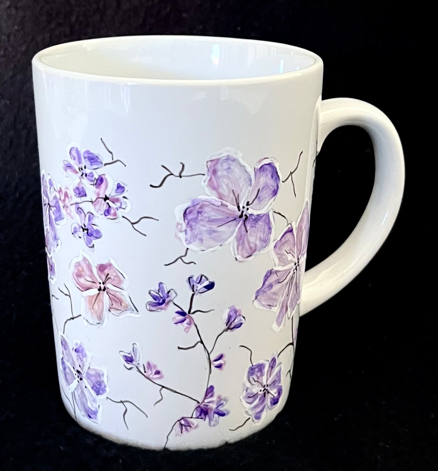Floral mug - Lilac