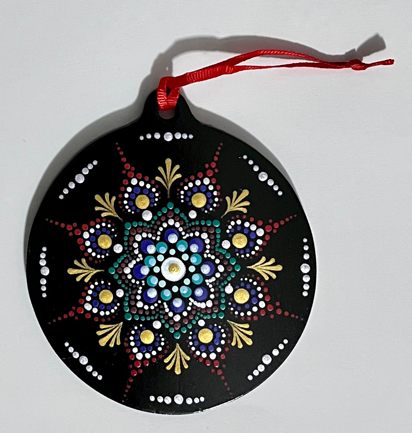 Gold and Silver Mandala Ornament (4 in.)