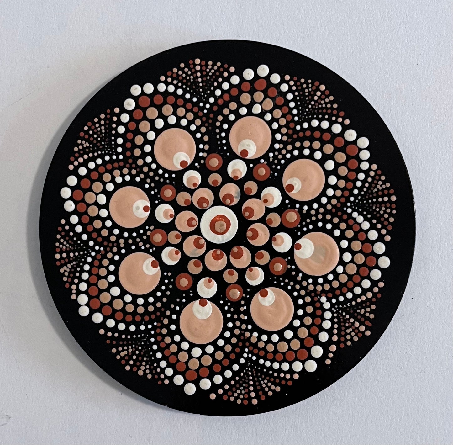 Round Mandala Coasters - Black (set of 2)