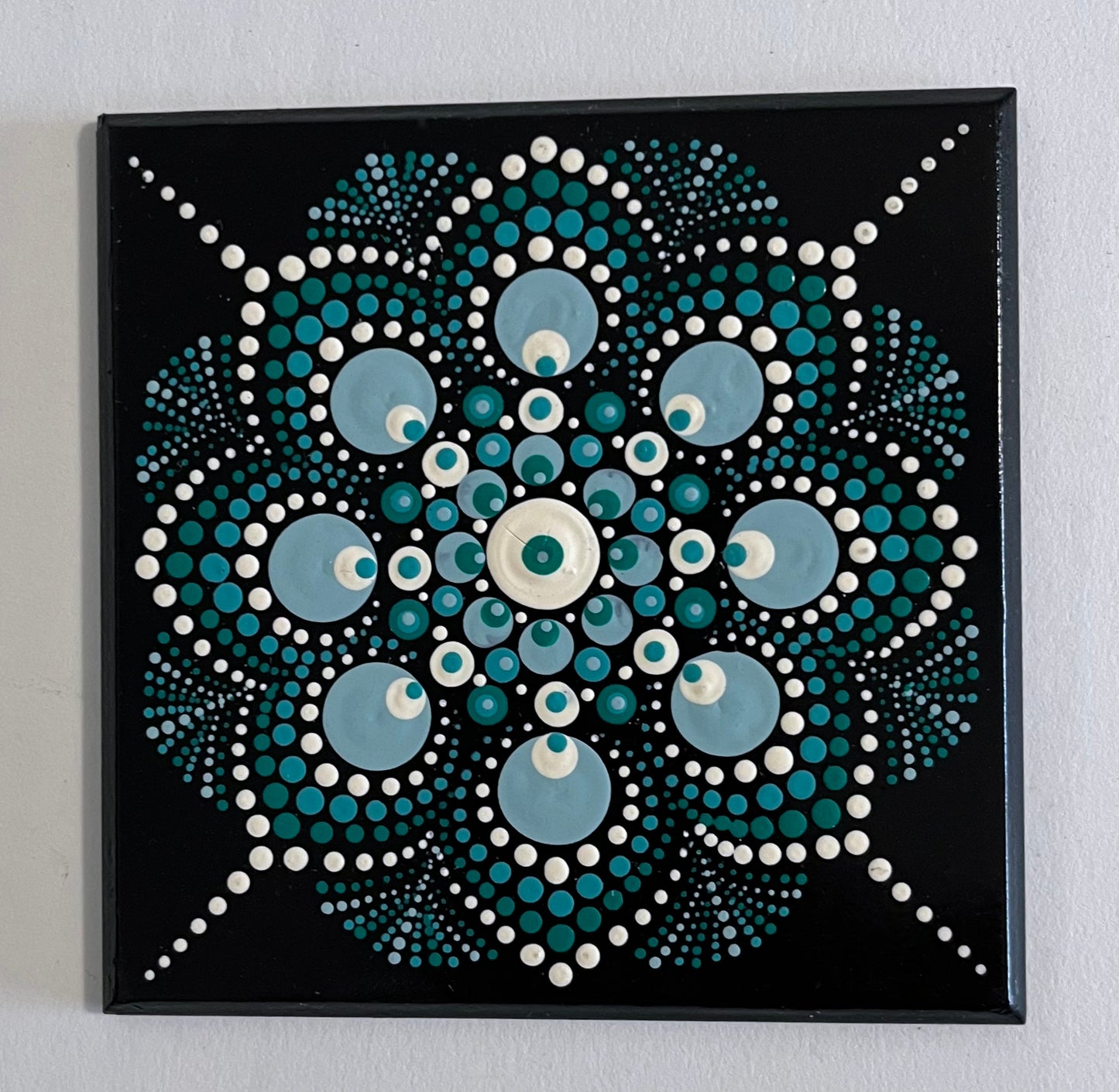 Square Mandala Coasters - Black (set of 4)