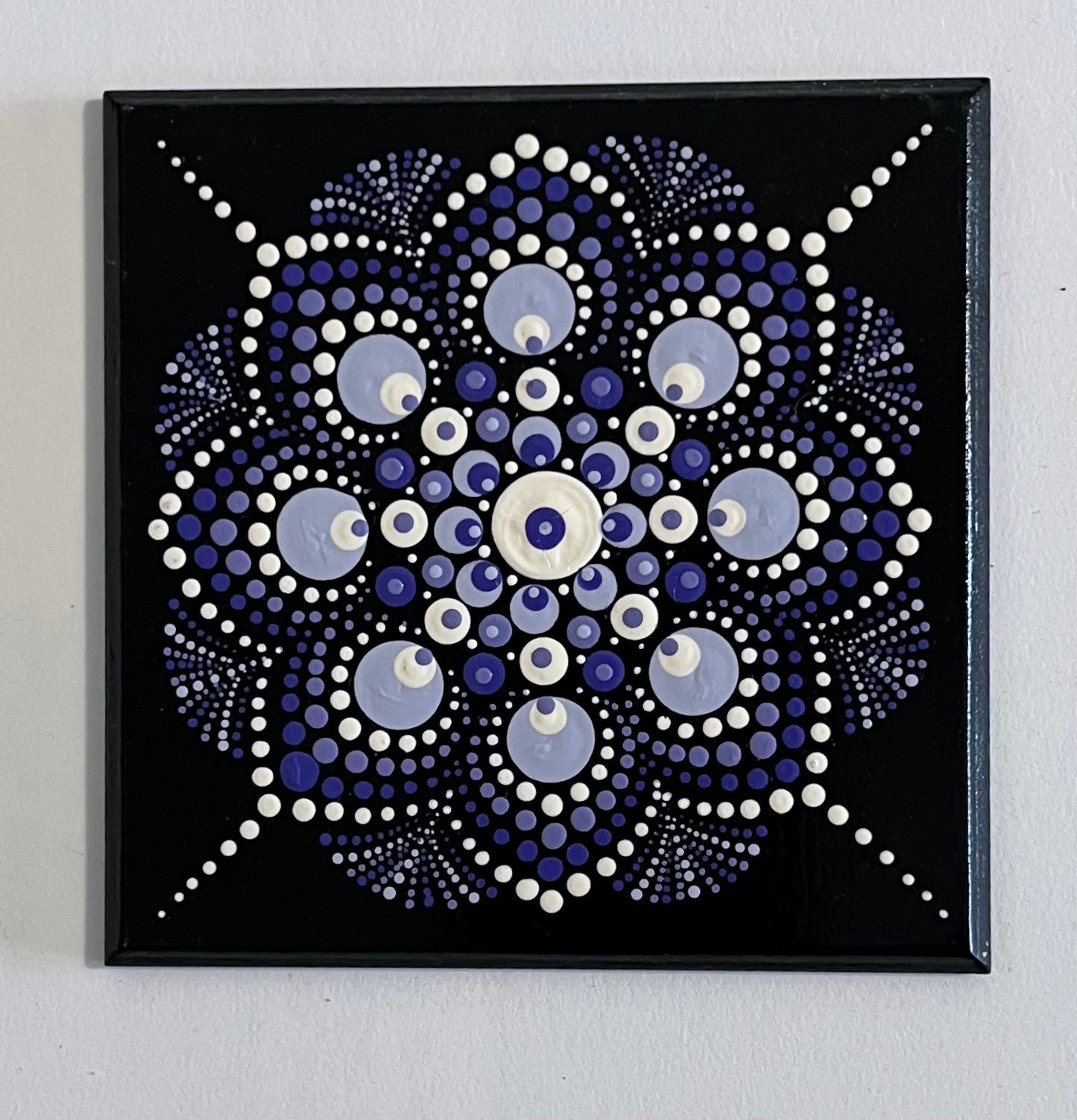 Square Mandala Coasters - Black (set of 4)