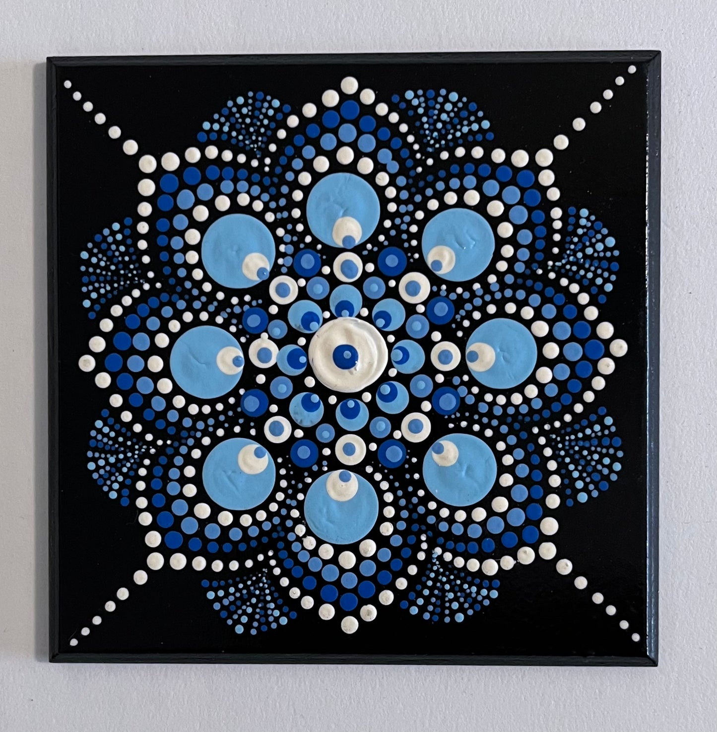 Square Mandala Coasters - Black (set of 4)