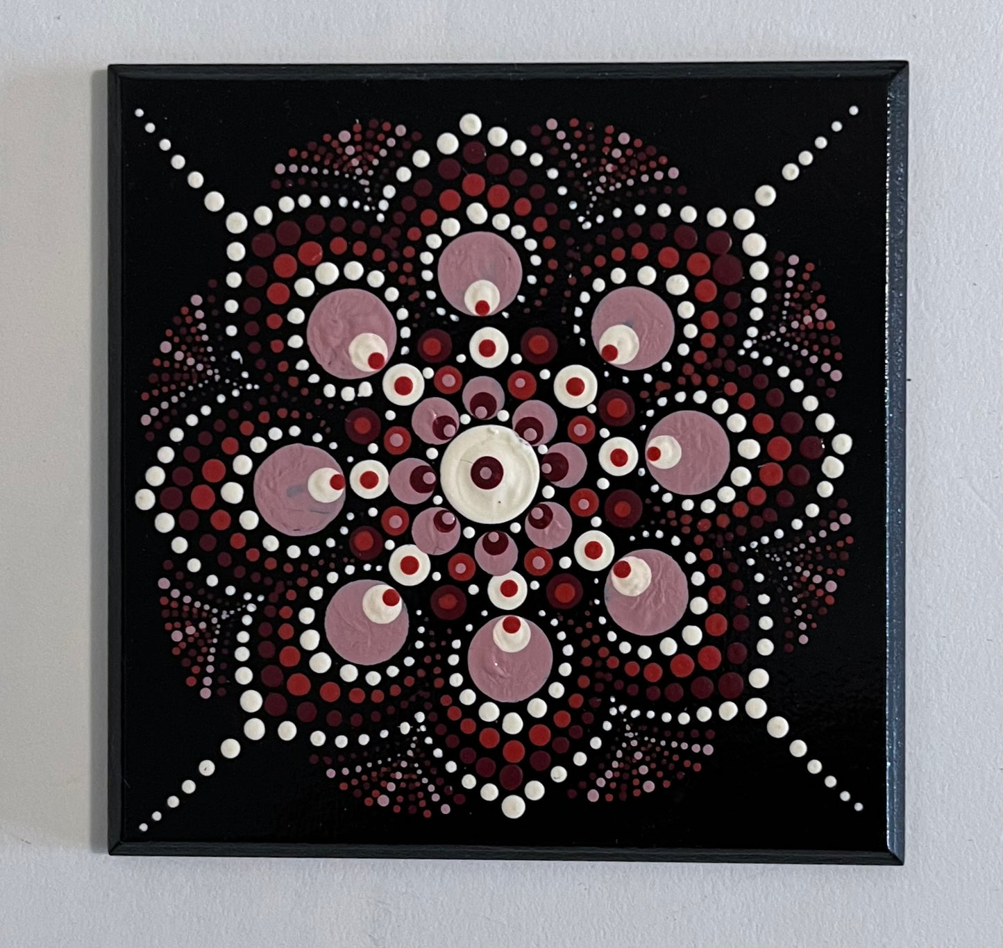 Square Mandala Coasters - Black (set of 4)