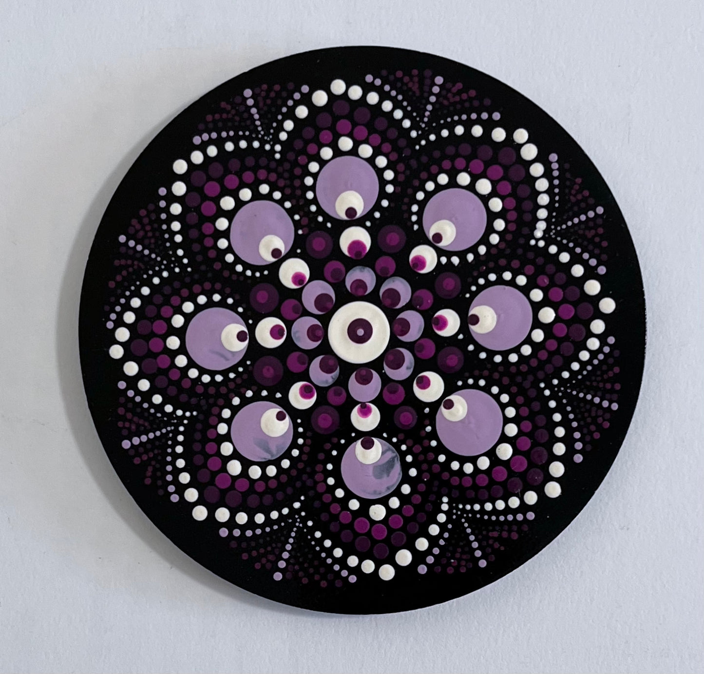 Round Mandala Coasters - Black (set of 2)