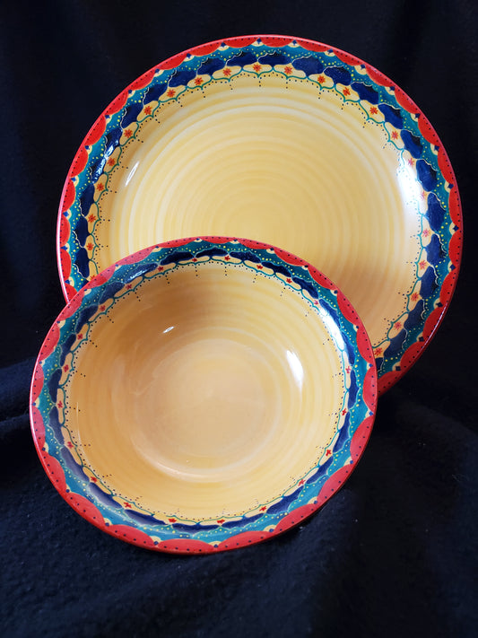 Yellow Bowl & Plate Set