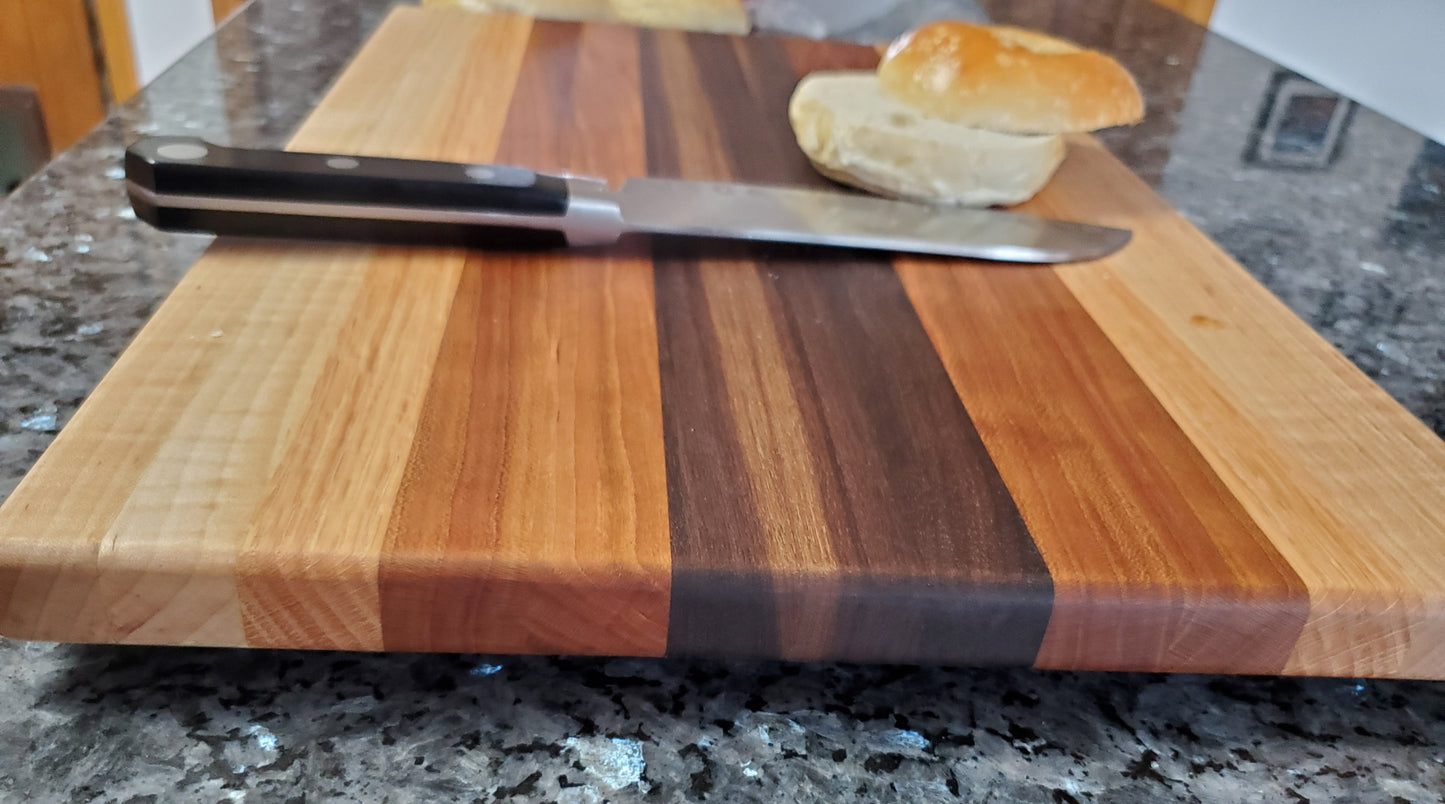 Light to Dark, 4-Species Cutting Board