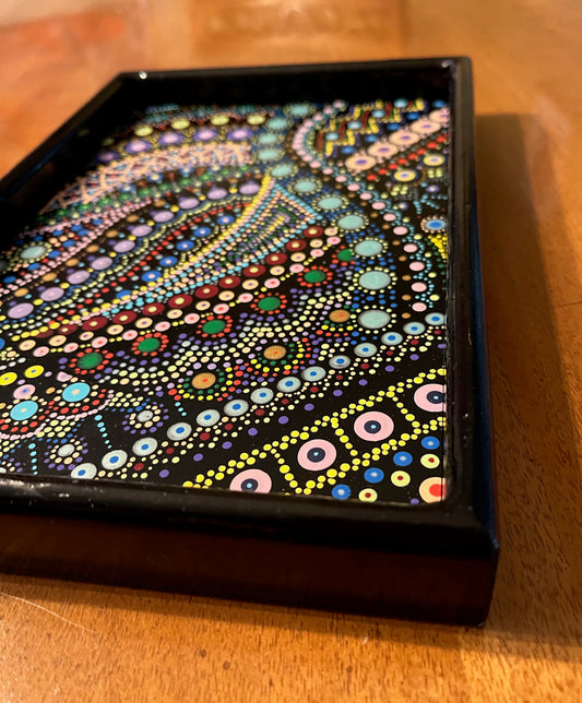 Valet Tray with hand-painted black base