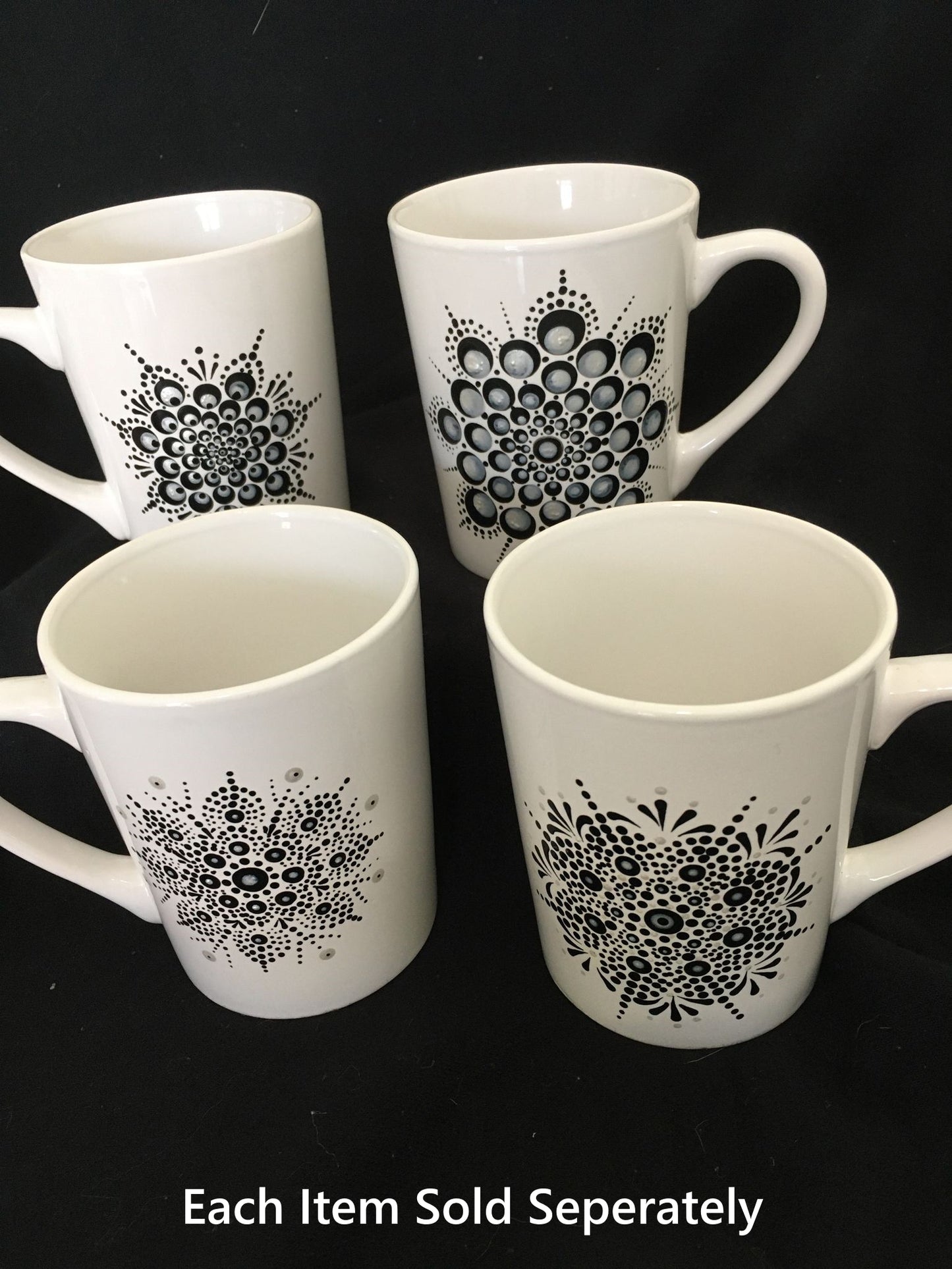 Black & Silver Mandala Mug 4