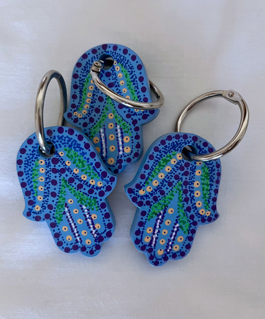 Blue Hamsa Keychains