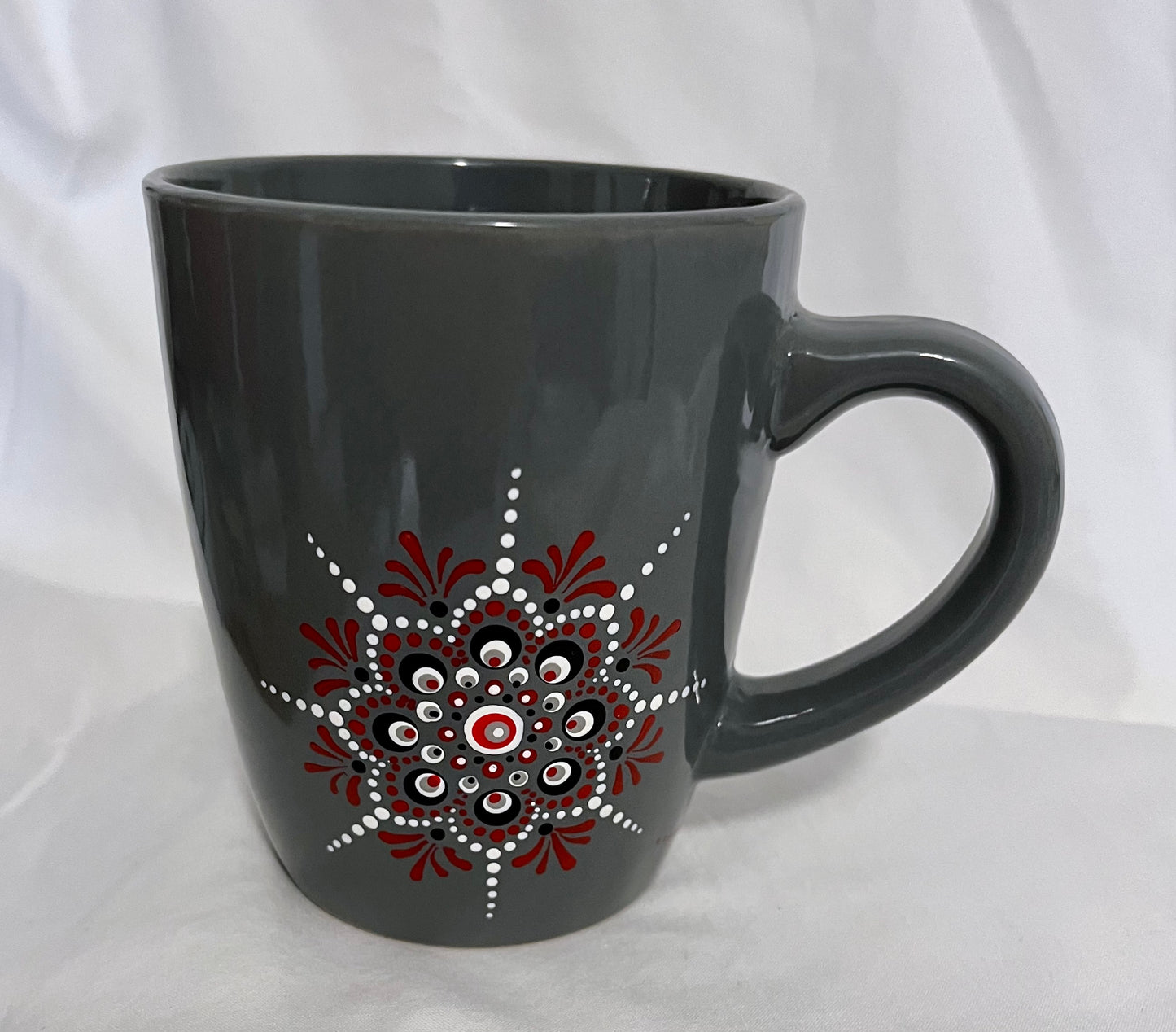 New! Scarlet & Gray Mandala mugs