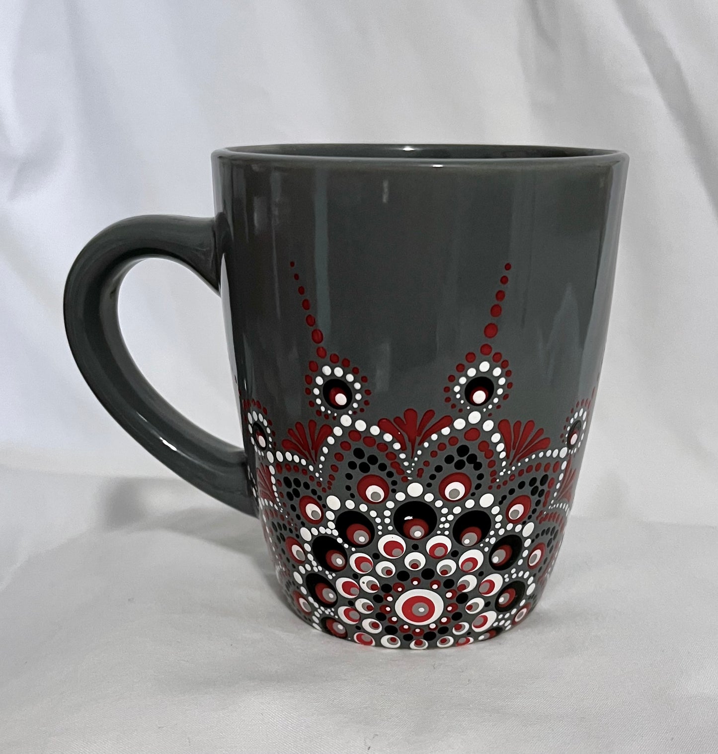 New! Scarlet & Gray Mandala mugs