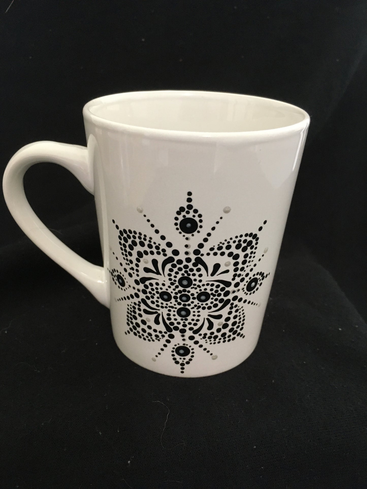 Black & Silver Mandala Mug 4