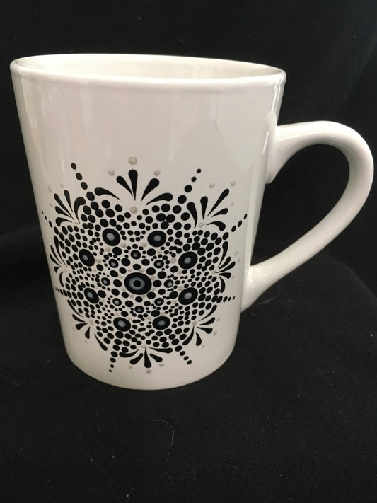 Black & Silver Mandala Mug 4