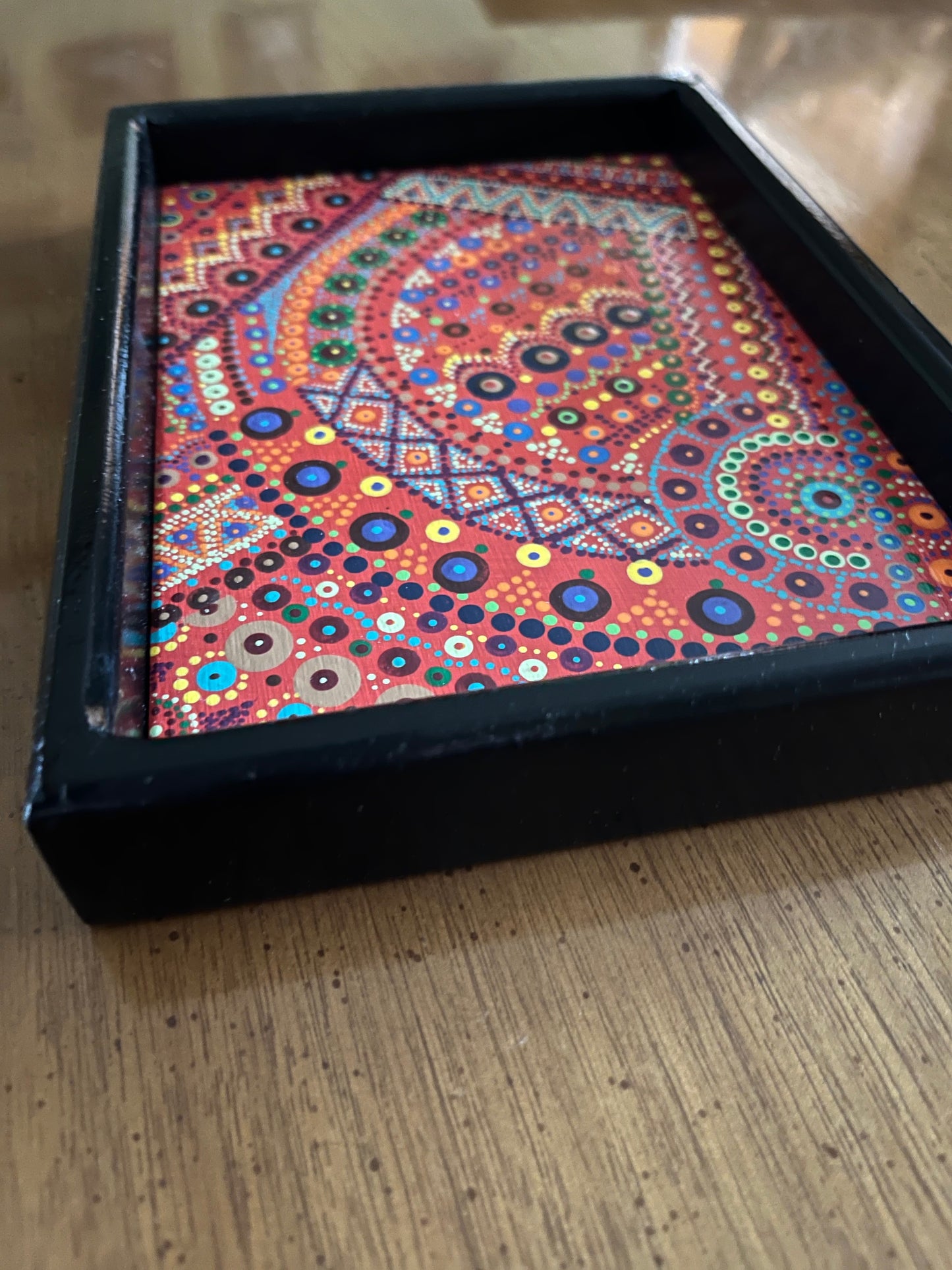 Valet Tray with hand-painted red base