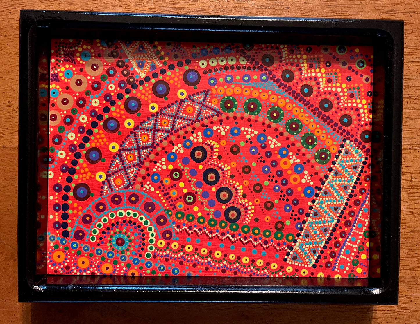 Valet Tray with hand-painted red base